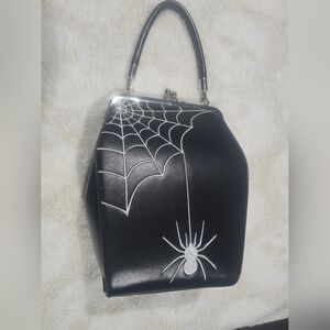 Black Spider Web Handbag